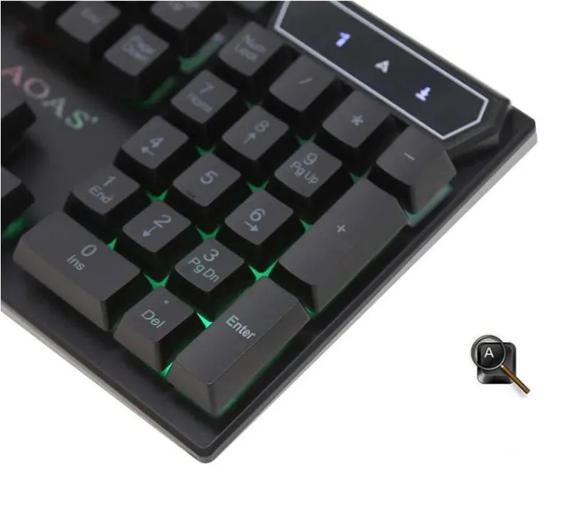 Kit Gamer M300 – Teclado RGB Semi-Mecânico e Mouse 3200 DPI para Brasil