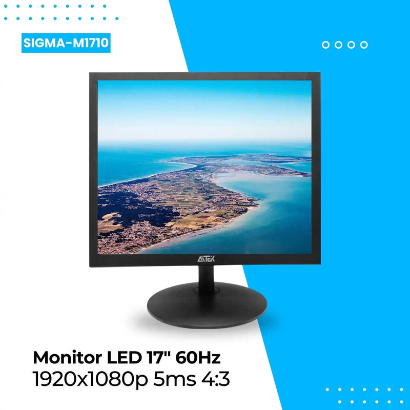 Monitor Full Hd Led 17 Polegadas Hdmi Vga 1080p 5ms 60Hz-Tomato