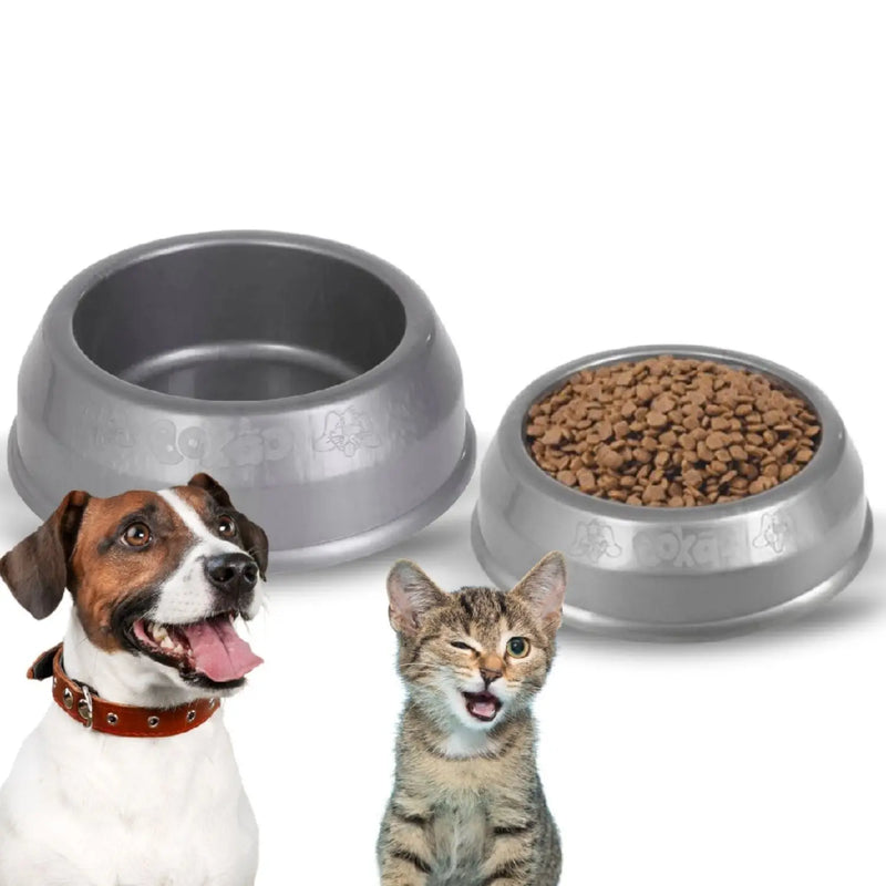 Conjunto de Tigelas Duplas para Alimentação de Cães e Gatos