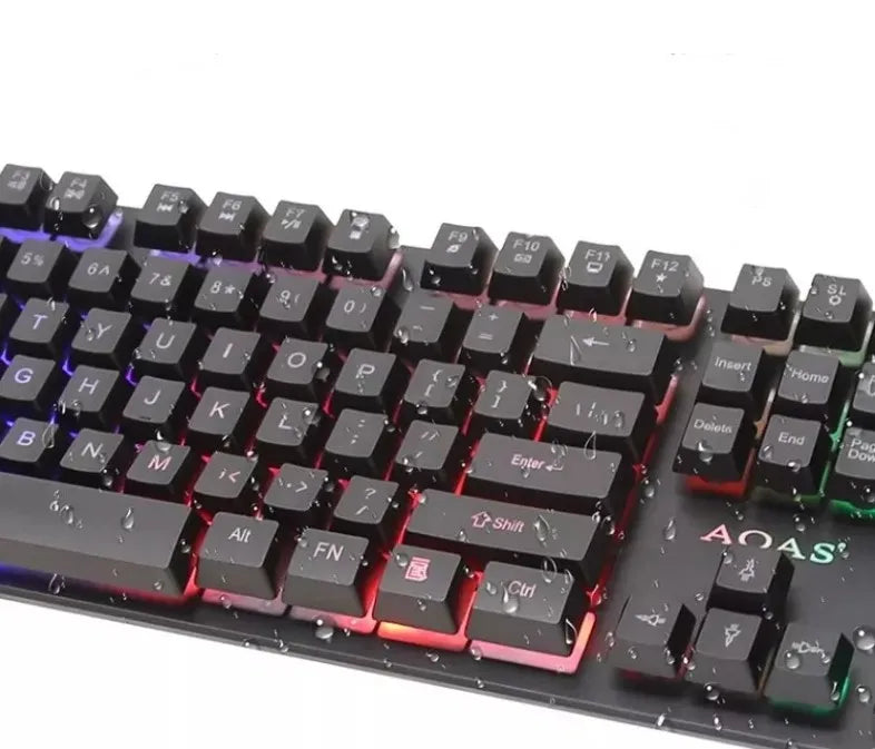 Kit Gamer M300 – Teclado RGB Semi-Mecânico e Mouse 3200 DPI para Brasil