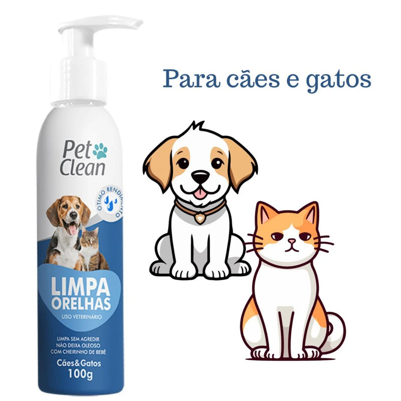 Kit de Higiene Clean Pet para Banho Seco - Limpeza Completa para Cães e Gatos