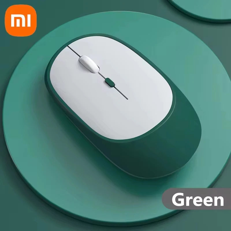 Mouse Sem Fio Ergonômico Xiaomi – Conectividade Bluetooth e 2.4G, Cliques Silenciosos, DPI Ajustável, USB Recarregável para Jogos e Escritório