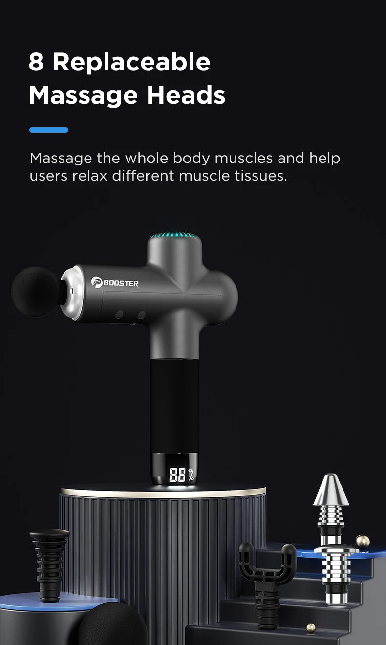 Booster Massage Gun Electric Neck Massager Smart Hit Fascia Gun for Body Massage Relaxation Fitness Electric Muscle Massager