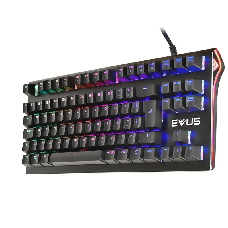 Teclado Mecânico Gamer Evus TC-07B Earthquake – Potência e Estilo