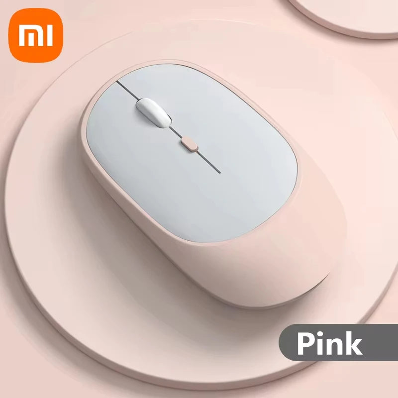 Mouse Sem Fio Ergonômico Xiaomi – Conectividade Bluetooth e 2.4G, Cliques Silenciosos, DPI Ajustável, USB Recarregável para Jogos e Escritório