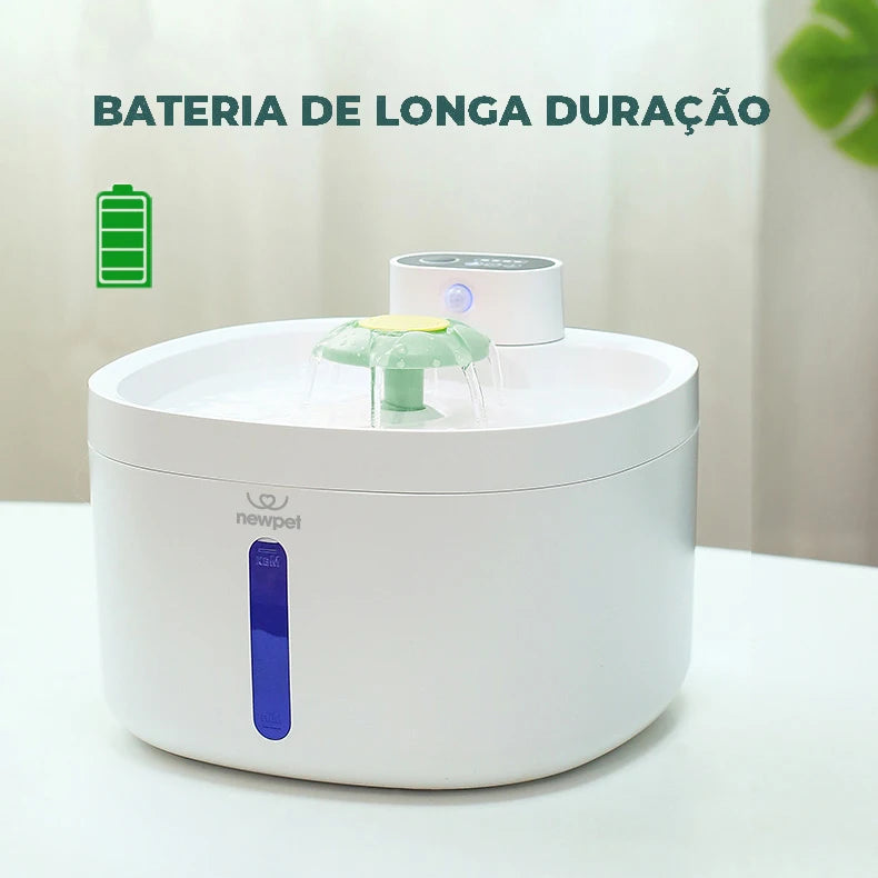 Fonte de Água Automática para Gatos 2.6L – Sensor Inteligente, LED e Ultra Silenciosa