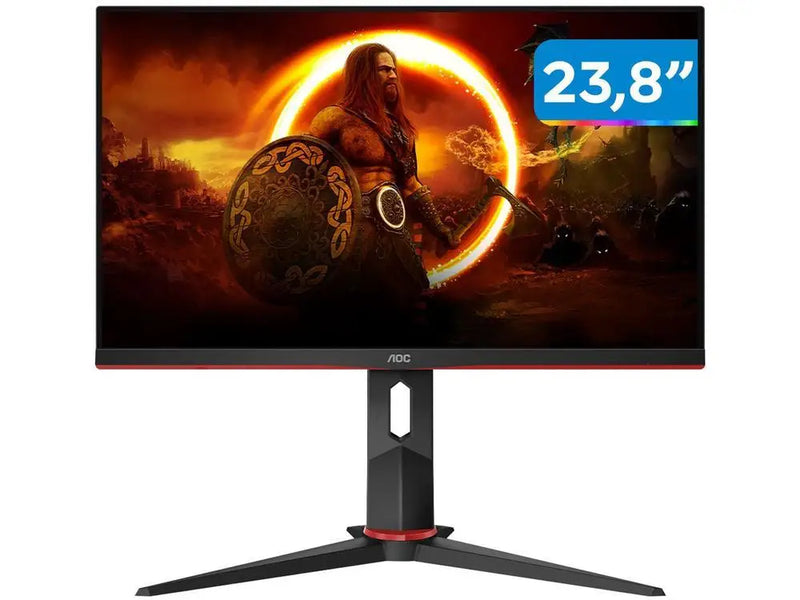 Monitor Gamer AOC 24" Full HD – HDMI, Taxa de Atualização de 165Hz, Tempo de Resposta de 1ms, Modelo 24G2S/BK com Ajuste de Altura