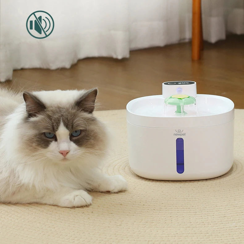 Fonte de Água Automática para Gatos 2.6L – Sensor Inteligente, LED e Ultra Silenciosa