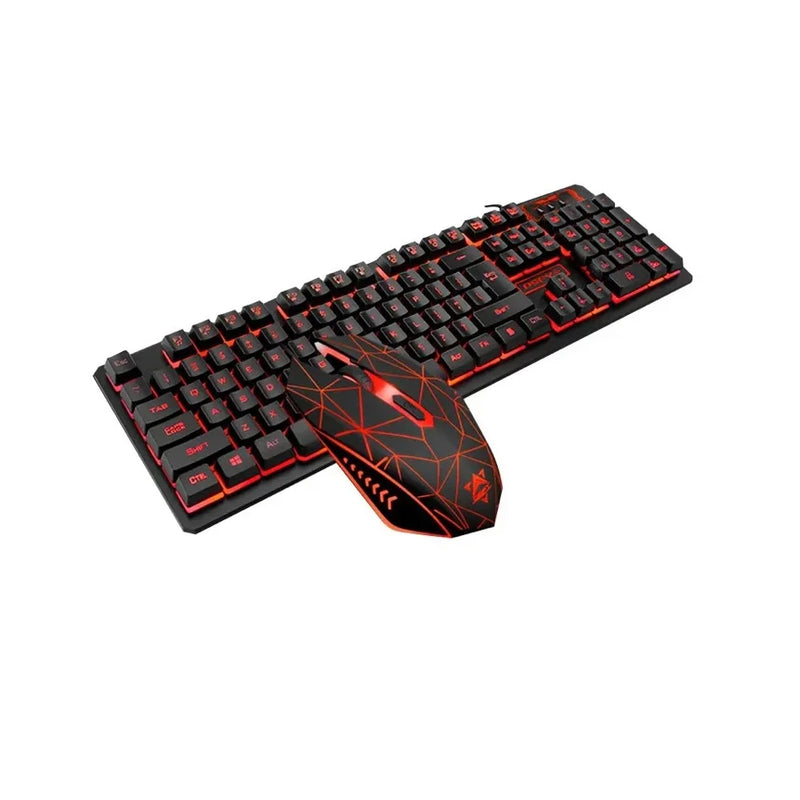 Kit Teclado Mouse Gamer Evolut Rgb Led Usb 2400 Dpi Para Jogos