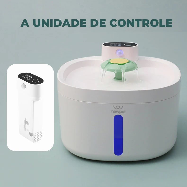 Fonte de Água Automática para Gatos 2.6L – Sensor Inteligente, LED e Ultra Silenciosa